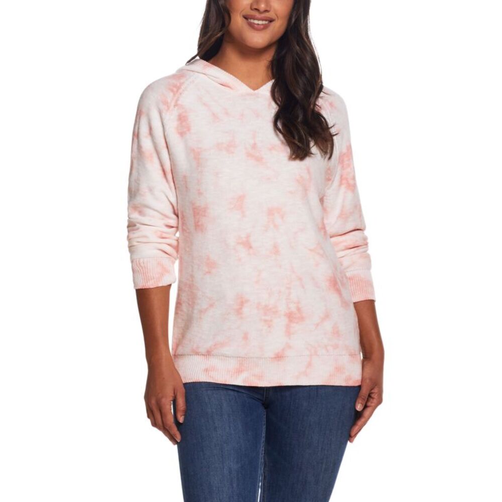 Womens Water Color Slub Hoody Sweater